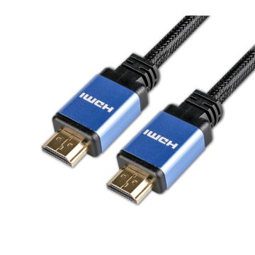 Câble HDMI mâle/mâle 2.1 en nylon tressé - 1m - compatible 8K/60Hz - 4K/120Hz