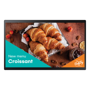 ECRAN SAMSUNG 24'' LFD TACTILE 10 Point 16h/7j Full HD 1920x1080 250 cd/m² Tizen 7.0 HDMI USB 2.2 RJ45 RS232C haut parleur 5W QB24C-T