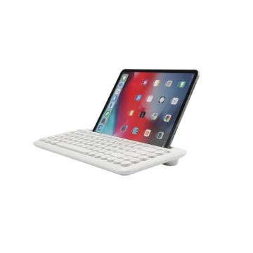 WE Clavier Bluetooth universel avec fonction support pour tablette/smartphone - coloris blanc