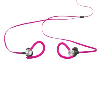 Ecouteurs Sport Waterproof Rose Intra-auriculaire, Tour d'oreille Câble plat