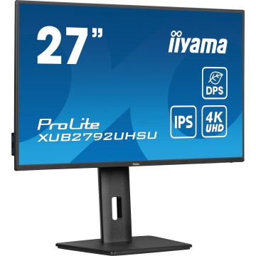 Ecran IIYAMA 27 dalle IPS ULTRA MINCE 4K 3840x2160 4ms 350 cd/m² HDMI DisplayPort 3xUSB 3.2 USB-C 2xHPs 15cm pied réglable hauteur Pivot TCO XUB2792UHSU-B6