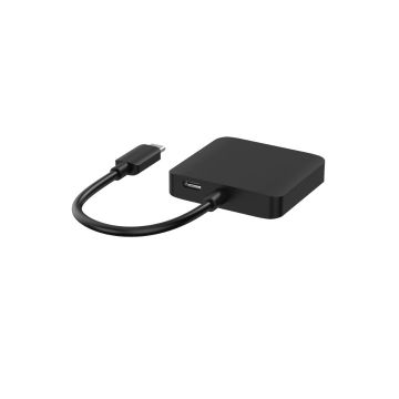 Adaptateur USB-C mâle / 2 sorties HDMI femelle compatible 4K + 1 sortie USB-C PD 100W - Affichage jusqu'à 3 écrans
