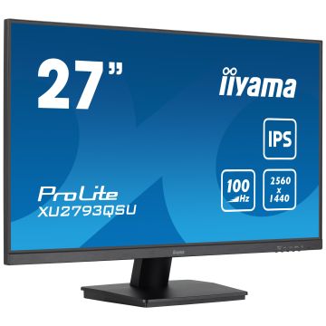 Ecran IIYAMA 27 Noir dalle IPS 1ms ULTRA MINCE 2560x1440 16:9 100Hz 300 cd/m² HDMI Displayport USB HUB (2x3.2) HPs 3 côtés sans bordure TCO 