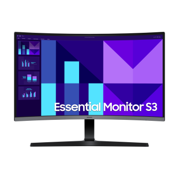 ECRAN 27 SAMSUNG S27D392G Noir 1920x1080 VA 16:9 4ms 4000:1 250cd/m² 100Hz Incurvé 1800R HDMI VGA Casque Mode anti-scintillement Pied inclinable 