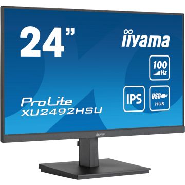 Ecran IIYAMA 24 IPS 16:9 0.4ms 1920x1080 ULTRA MINCE 100Hz 250 cd/m² Haut-parleurs 1xHDMI 1xDisplayPort USB-HUB (4x 3.2) TCO cable HDMI