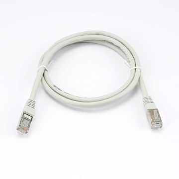 Câble RJ45 Male/Male droit CAT6A F/UTP - Longueur 1M - Gris - en sachet