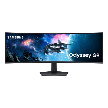 Ecran 49'' Samsung Gaming Odyssey G9 Noir 240Hz 1ms 5120x1440 VA Incurvé 1000R 32:9 450cd/m² DP 2xHDMI 2xUSB 3.0 Pied régl haut inclinable orientable