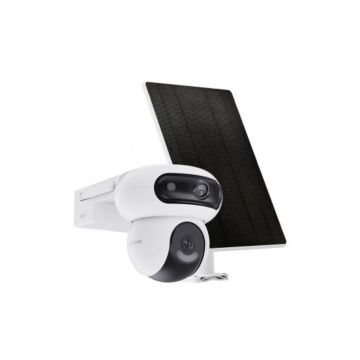 EZVIZ Camera Wifi Extérieure HB90 + Panneau solaire-Caméra motorisée 360° en 2K/Vision nocturne couleur/Détection forme humaine/Défense active lumière et sirène