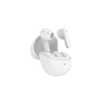 Ecouteurs sans fil FUZE - Bluetooth 5.4, batterie intégrée 30mAh + Boitier de recharge 300mAh, micro intégré, blanc