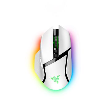 RAZER Basilisk V3 Pro Blanc - Souris Gaming sans Fil , forme ergonomique, Eclairage Chroma 13 Zones, 10+1 Boutons Programmables, 30 000 DPI
