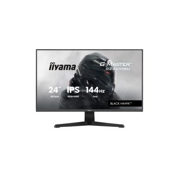 Ecran IIYAMA 23.8'' 1ms G-Master Black Hawk Noir IPS 1920x1080 16:9 144Hz 350cd/m² 1500:1 HDMI DisplayPort 2xUSB HPs 2x2W Black Tuner G2441HSU-B1