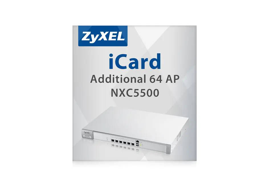 Zyxel - LIC-AP 64AP NXC5500 E-ICARD 64 AP NXC5500 Standalone License. - LIC-AP-ZZ0005F