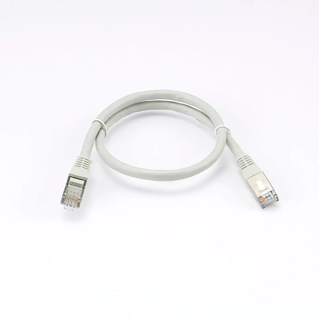 C ble RJ45 Male/Male droit CAT6A S/FTP - Longueur 0.50M - Gris - en sachet - 0-CABRJ45D050-6ASG