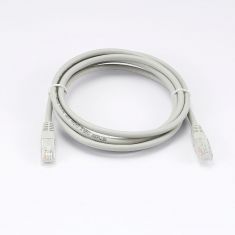 Câble RJ45 Male/Male droit CAT6A U/UTP - Longueur 2M - Gris - en sachet
