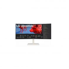ECRAN LG 38 " Blanc 21:9 Incurvé Nano IPS UWQHD 1ms 3840x1600 144Hz 450cd/m2 2xHDMI 1xDP 4xUSB3.0 1xUSB-C HP 7Wx2 RJ45 Inclinaison Ajust haut Orientable