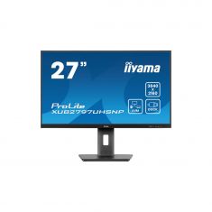 Ecran IIYAMA 27" Noir Ultra mince dalle IPS 16:9 3840x2160 350 cd/m2 4ms HDMI DisplayPort USB-C 4xUSB commutateur KVM USB-C Dock 15cm pied réglab haut +Pivot