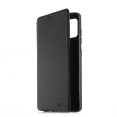 Etui folio CLASSIQUE Noir: Avec fenêtre - anti-chocs - léger - ultra-fin - fonction support - accès caméra - compatible pour Galaxy A72