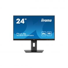 Ecran IIYAMA 24'' Ultra mince Noir IPS 1920x1080 100Hz 1ms 300cd/m² HDMI DP USB-C dock USB-C 3xUSB (3.2) Haut-parleurs 15cm pied réglable + Pivot TCO 