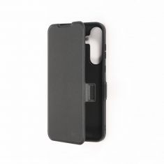 Etui folio CLASSIQUE Noir: Avec fenêtre - anti-chocs - léger - ultra-fin - fonction support - accès caméra - compatible pour Galaxy S23 FE