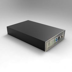 Boitier externe HEDEN 3.5" pr 3.5" HDD/SATA jusqu'à 16 To,  USB3.0 , boitier en alliage d'alu,  noir