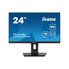Ecran IIYAMA 24" Noir IPS 16:9 0.4ms 1920x1080 100Hz ULTRA MINCE 250 cd/m² HPs 1xHDMI 1xDisplayPort 4xUSB-HUB 15cm pied réglable hauteur Pivot TCO 