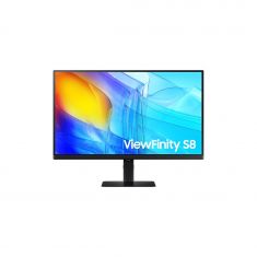 ECRAN 27" SAMSUNG ViewFinity S80D Noir 3840x2160 IPS 5ms 60hz 350cd/m2 1xHDMI 1xDP 3xUSB Hub Pied modulable hauteur inclin pivot orient