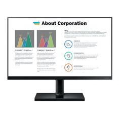 ECRAN 24" SAMSUNG LF24T450FQR NOIR FHD IPS - 5ms - 250cd/m² 1000:1 2xHDMI 2xUSB 1xDP 75Hz Réglable en hauteur, inclinable et orientable