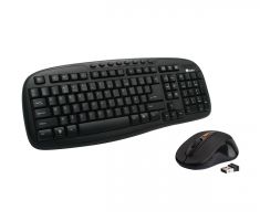 Kit HEDENclavier multimedia & souris optiq 4 boutons ss fil,2.4G,noir