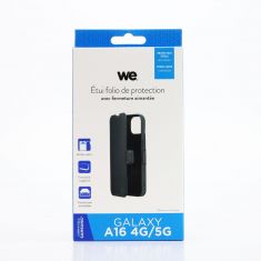Etui folio CLASSIQUE Noir: Avec fenêtre - anti-chocs - léger - ultra-fin - fonction support - accès caméra - compatible pour Galaxy 15 5G