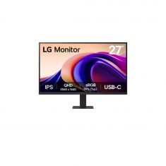 ECRAN LG 27" Noir IPS 16:9 5ms 2560x1440 100Hz 250cd/m2 HDR 10 HDMI USB Type-C Sortie Casque Black Stabilizer Mode Lecture Pied inclinable