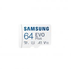 CARTE MEMOIRE SAMSUNG 64G MICRO SD EVO PLUS 2024 avec adaptateur SD classe 10 Lecture 160 Mo/s Ecriture 160 Mo/s MB-MC64SA/EU