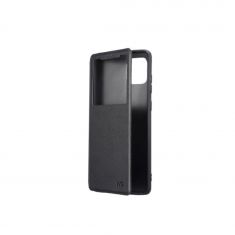 Etui folio CLASSIQUE Noir: Avec fenêtre - anti-chocs - léger - ultra-fin - fonction support - accès caméra - compatible pour MI note 10 lite