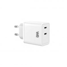 Chargeur secteur WE GaN 2 Ports USB-C - 45W - coloris blanc