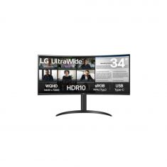 ECRAN LG 34 " Noir 34WR50QK-B Incurvé VA 100Hz 21:9 5ms 3440x1440 300cd/m2 2xHDMI DP VESA 100x100 Inclinaison AMD FreeSync" Mode DAS Black Stabilizer