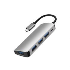 Hub USB C 5 ports 4 ports USB 3.1 gen 2  + 1 port USB C - Ports USB A = transferts jusqu'à 10 Gbps - Port USB-C = charge jusqu'à 100W (Power Delivery 2.0)