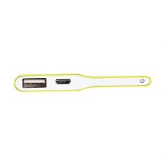Batterie de secours WE - 3200mAh vert 1 port USB 1A - bouton tactile Toucher peau de pêche ULTRA FIN 5mm d'épaisseur