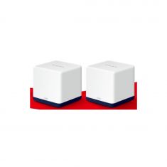 Système Wi-Fi (lot de 2 packs) Mesh AC1900 pour Toute la Maison Vitesse 600 Mbps (2,4 GHz) + 1300 Mbps (5 GHz) 3 ports Gigabit 3 antennes internes Couleur Blanc