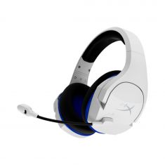 Casque Core HyperX Cloud Stinger Plus Bleu Blanc, Sans Fil, compatible PS5 PS4 et PC, Microphone à suppression de bruit, léger, arceau en acier