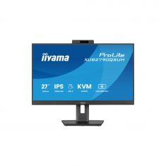 Ecran IIYAMA 27" Noir Ultra mince avec Webcam IPS 16:9 2560x1440 100Hz 250 cd/m2 0.4ms DP HDMI HPs USB C/ USB-HUB (3x3.2) 15cm pied réglab haut Pivot TCO KVM