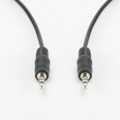 Câble Jack Male/Male 3.5mm - Longueur 1.5M - Noir - en sachet