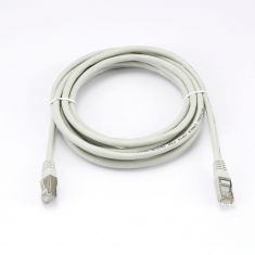 Câble RJ45 Male/Male droit CAT6A F/UTP - Longueur 3M - Gris - en sachet