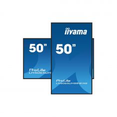 IIYAMA LFD 50" dalle VA 24/7 4K 3840x2160 16:9 2xHDMI DP 2xUSB 800cd/m² 9.5ms HP Paysage/portrait LAN (RJ45) RS-232c VESA 400x400 LH5065UHSB-B1AG