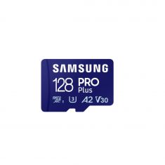CARTE MEMOIRE SAMSUNG 128G MICRO SD PRO PLUS 2023 avec adaptateur SD 4K classe 10 Lecture 180 Mo/s Ecriture 130 Mo/s MB-MD128SA/EU