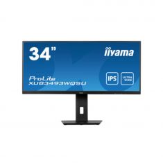 Ecran IIYAMA 34" Noir IPS 21:9 4ms 3440x1440 400cdm² Ultra Wide QHD HPs 2xHDMI DisplayPort 2xUSB pied reglable en hauteur 15cm / XUB3493WQSU-B5