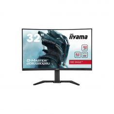 Ecran IIYAMA 31.5" 0.2ms G-Master Red eagle VA 2560x1440 165Hz 350cd/m² 2xHDMI 1xDP 2xUSB 2xHP 15cm pied réglable en haut + Pivot Black Tuner GCB3280QSU-B2