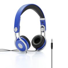 Casque enfant bleu (3 à 10 ans) pliable/réglable/ergonomique limitation volume à 85dB câble 1.20m/Jack 3.5mm