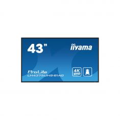 IIYAMA LFD 43" dalle IPS 24/7 4K 3840x2160 16:9 3xHDMI 2xUSB 2.0 LAN RS-232 DP HPs 500cd/m² Paysage/port 8ms MediaPlayer VESA 200x200 / LH4375UHS-B1AG