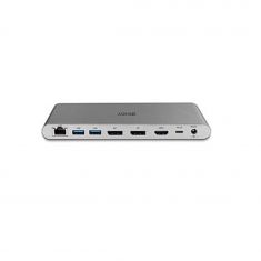 DST-Pro 5k, Docking Station USB C pour Laptop avec prise en charge 5K sur un écran ou 4K sur trois écrans et charge 100W . HDMI USB 3.2 Ethernet SD M-SD Audio