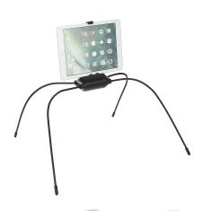 ***Support de tablette WE pour lit, canapé, voiture ou autre surface inégale. Flexible et pliable pour une taille compacte. Noir.