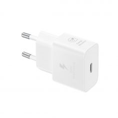 Chargeur secteur Rapide 25W Type C matériaux recyclés GaN avec câble Coloris Blanc SAMSUNG
